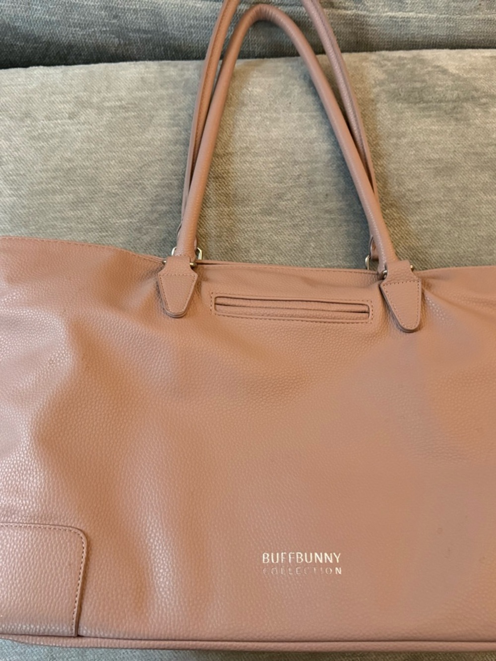 BuffBunny Blush Pink Pebbled Leather Tote